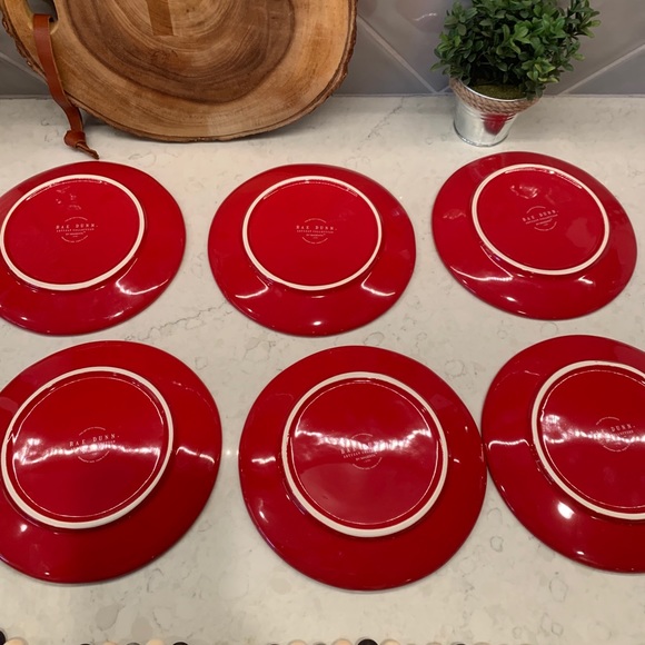 Rae Dunn Red Holiday CHEER Ceramic Dish Set - Picture 5 of 5